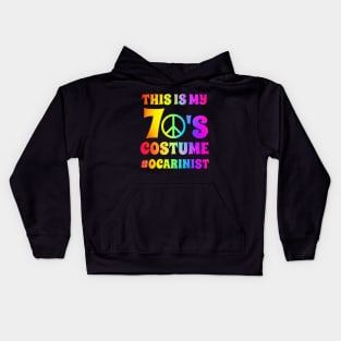 Groovy Ocarina Player This Is My 70s Costume Halloween Party Retro Vintage Kids Hoodie